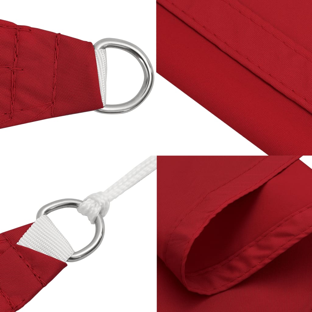 Sunshade Sail Oxford Fabric Square 5x5 m Red