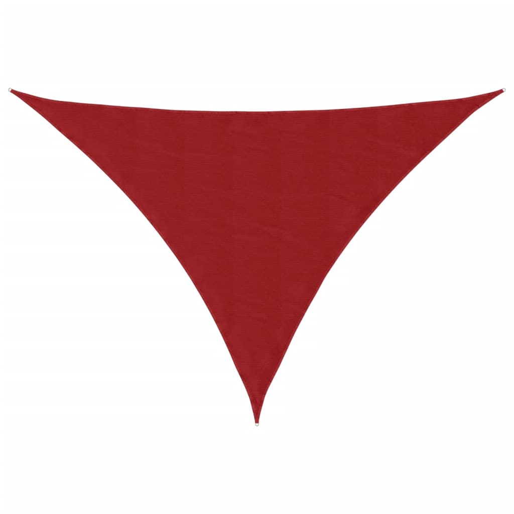 Sunshade Sail Oxford Fabric Triangular 5x6x6 m Red