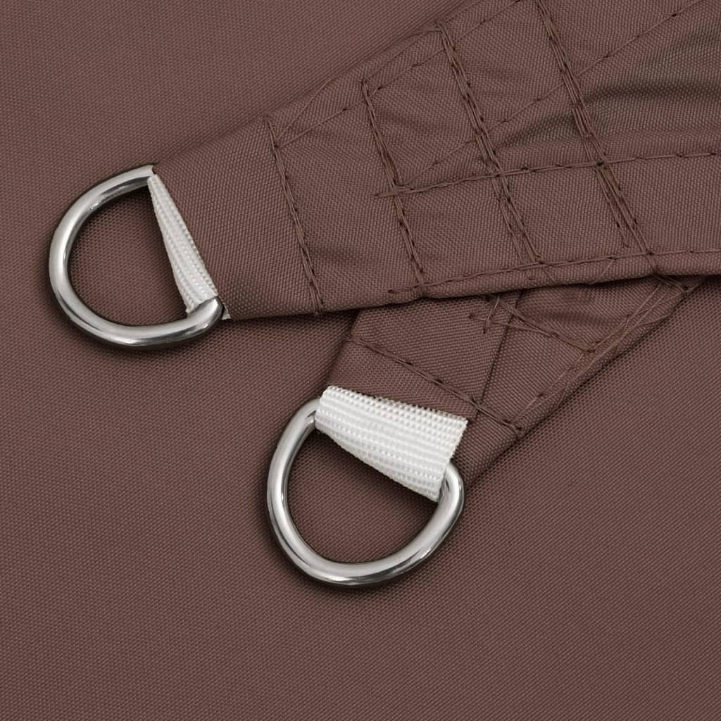 Sunshade Sail Oxford Fabric Triangular 3.5x3.5x4.9 m Brown