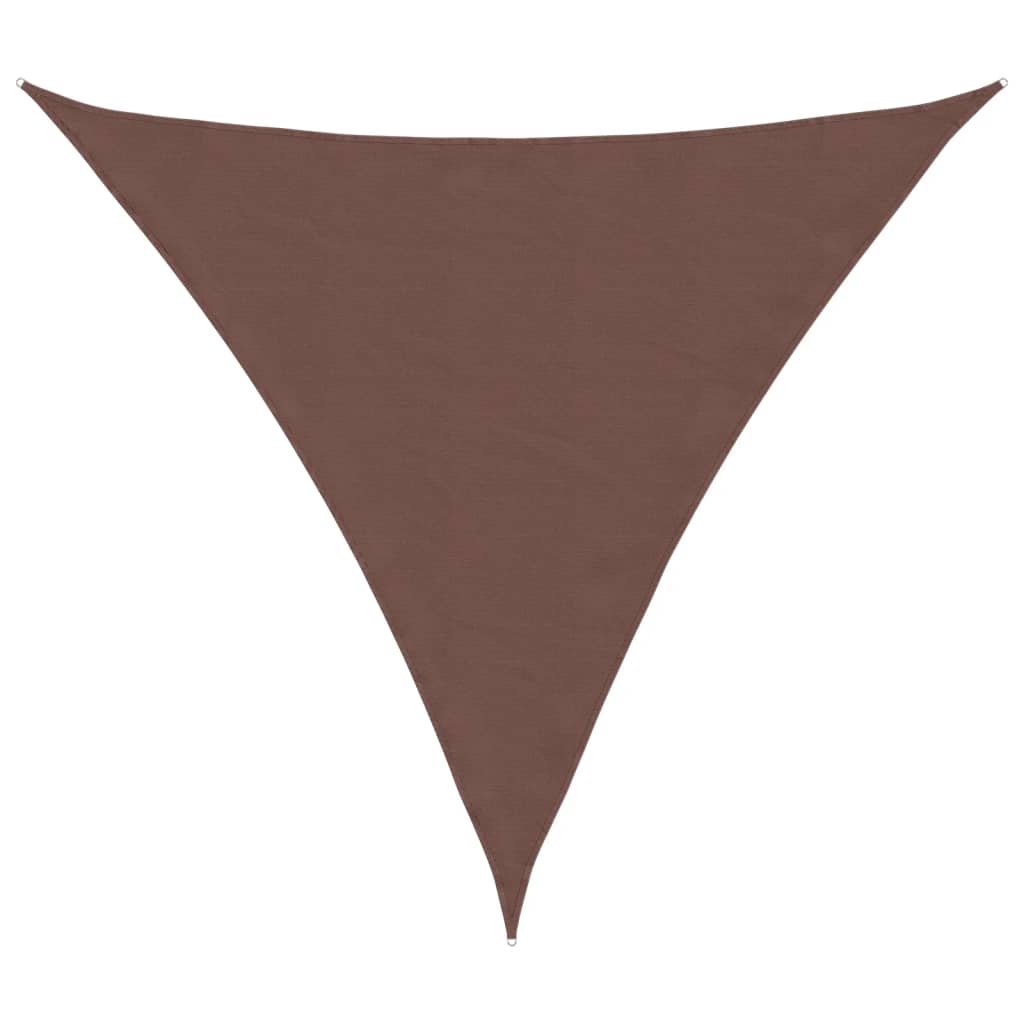 vidaXL Sunshade Sail Oxford Fabric Triangular 4x4x4 m Brown