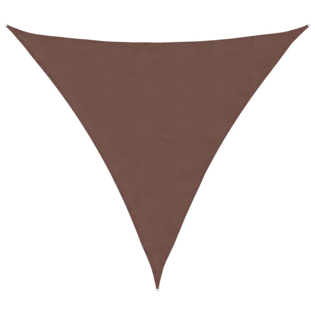 vidaXL Sunshade Sail Oxford Fabric Triangular 4.5x4.5x4.5 m Brown