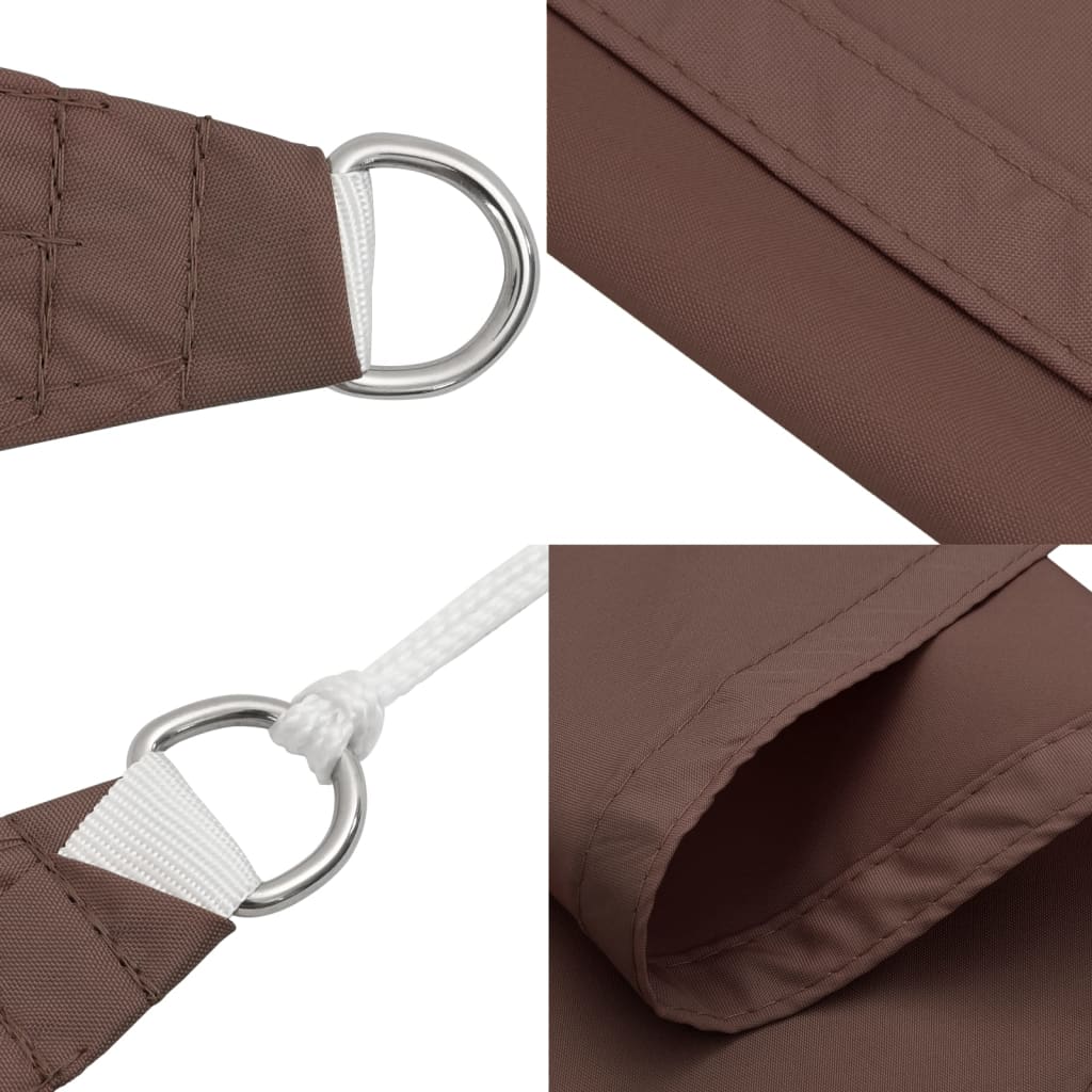 Sunshade Sail Oxford Fabric Triangular 5x5x6 m Brown