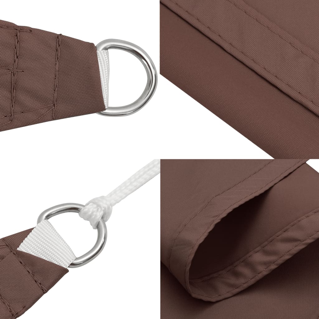 Sunshade Sail Oxford Fabric Triangular 6x6x6 m Brown