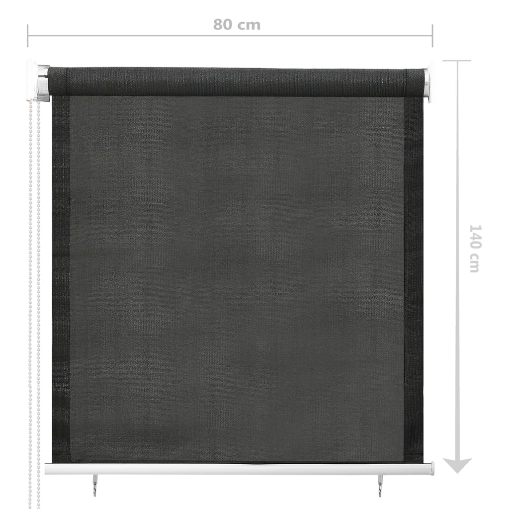 Outdoor Roller Blind 80x140 cm Anthracite