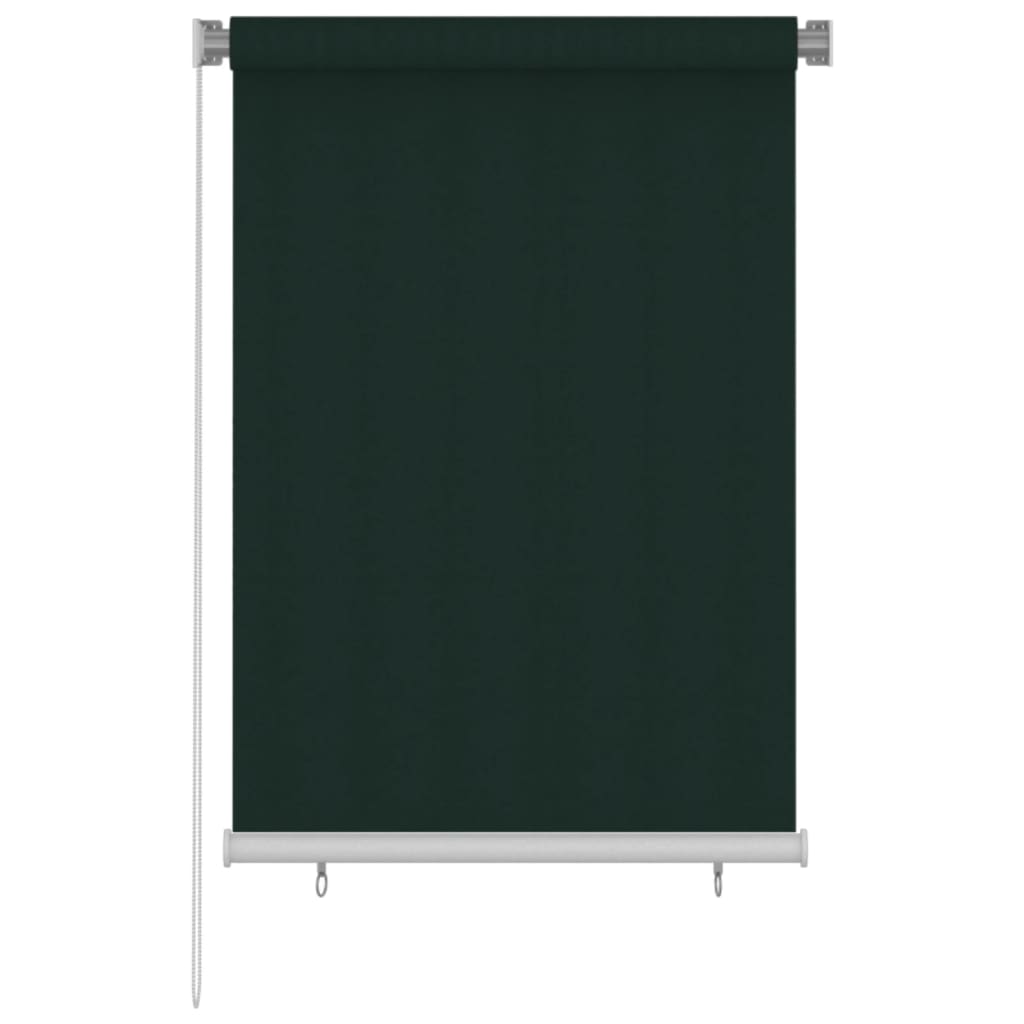 Outdoor Roller Blind 100x140 cm Dark Green HDPE