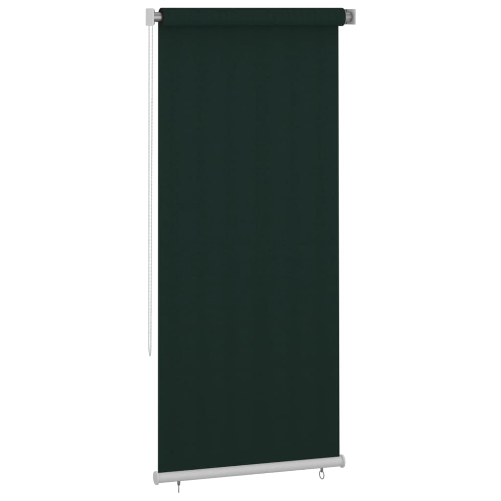 Outdoor Roller Blind 100x230 cm Dark Green HDPE