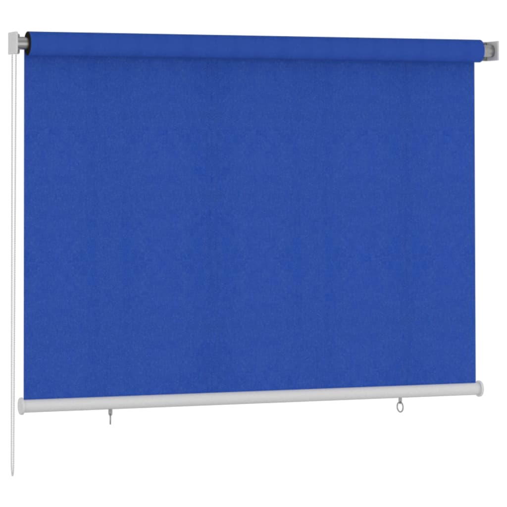 Outdoor Roller Blind 200x140 cm Blue HDPE