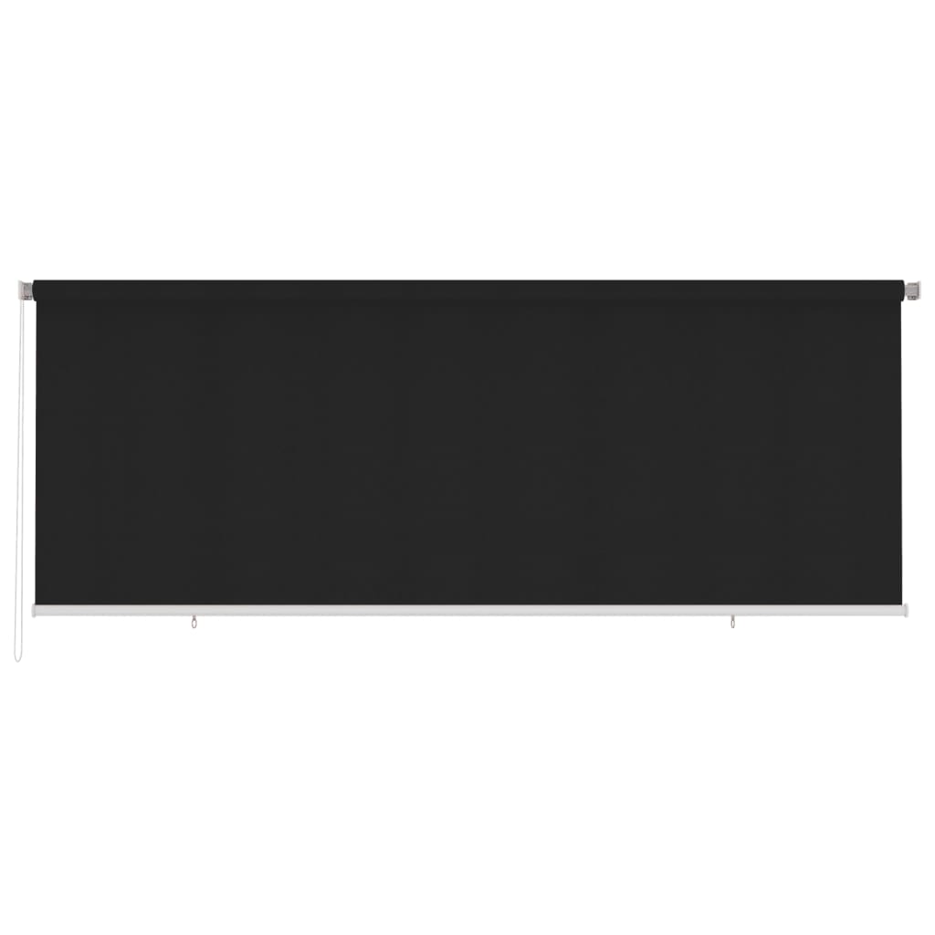 Outdoor Roller Blind 400x140 cm Black HDPE