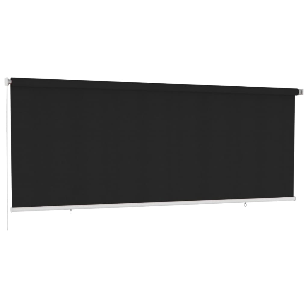 Outdoor Roller Blind 400x140 cm Black HDPE