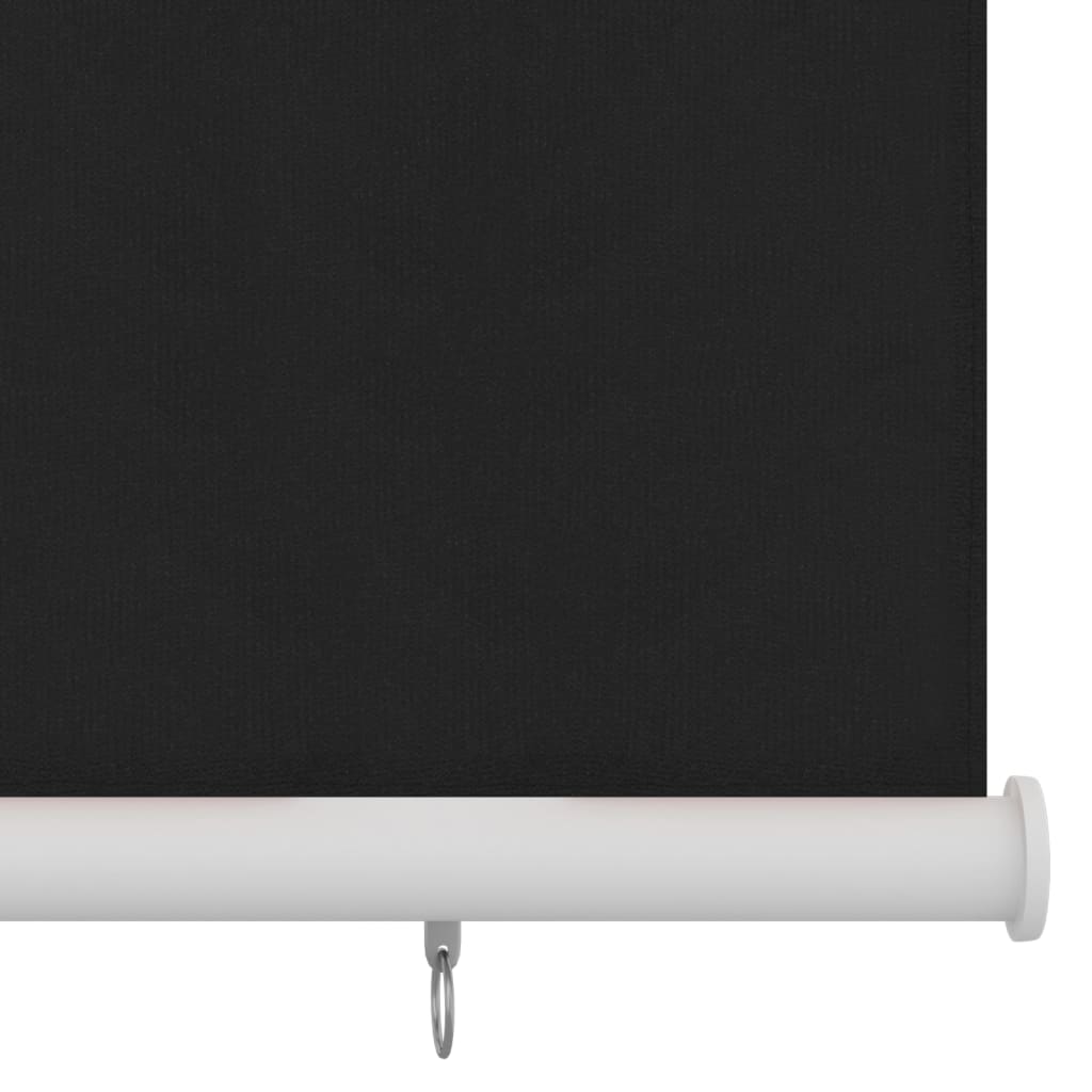 Outdoor Roller Blind 400x140 cm Black HDPE