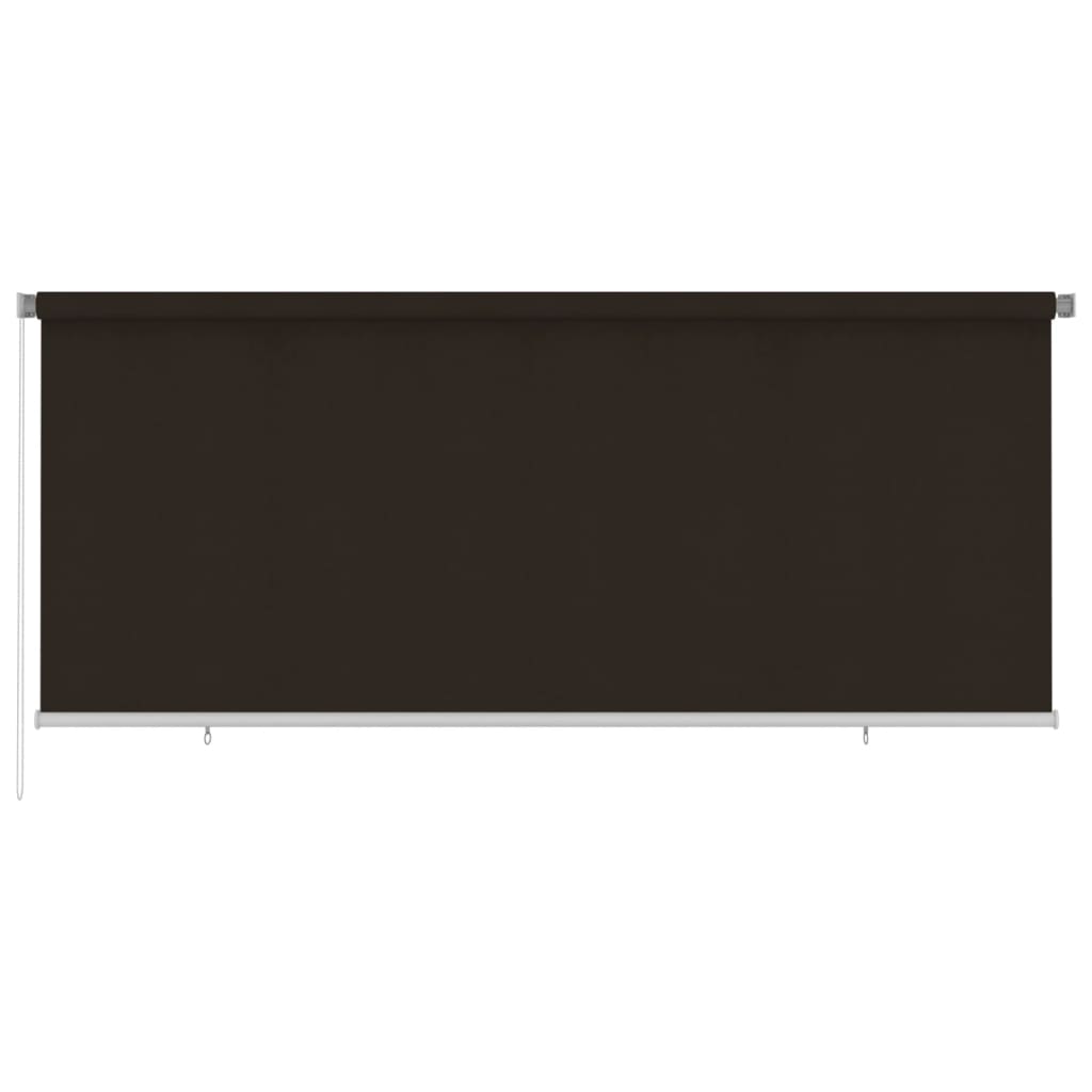 Outdoor Roller Blind 350x140 cm Brown HDPE
