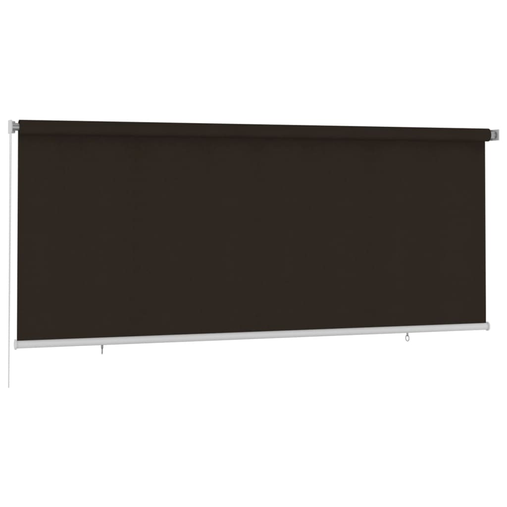 Outdoor Roller Blind 350x140 cm Brown HDPE