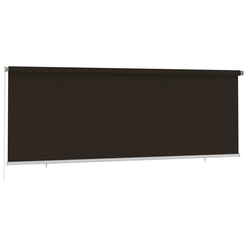 Outdoor Roller Blind 400x140 cm Brown HDPE