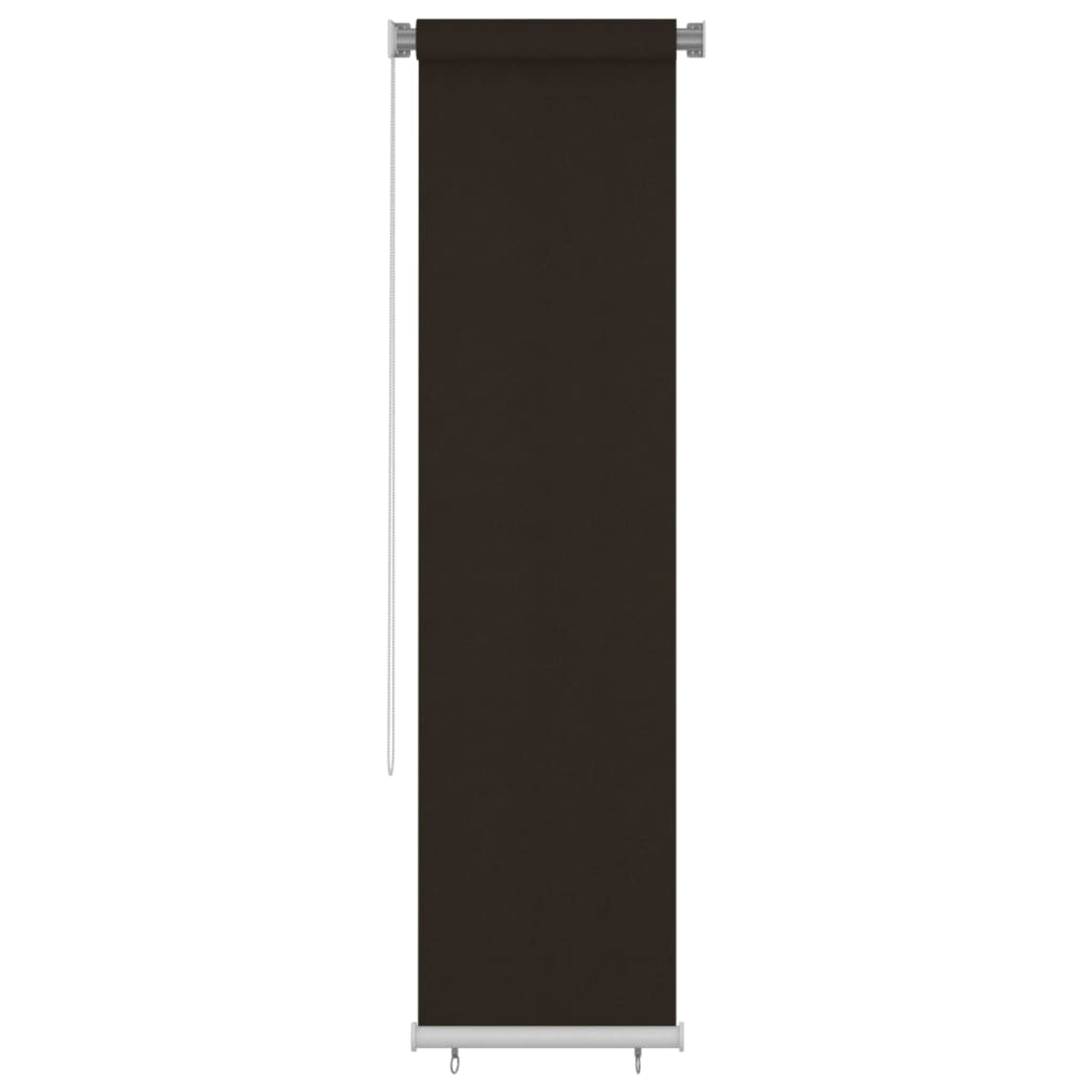 Outdoor Roller Blind 60x230 cm Brown HDPE