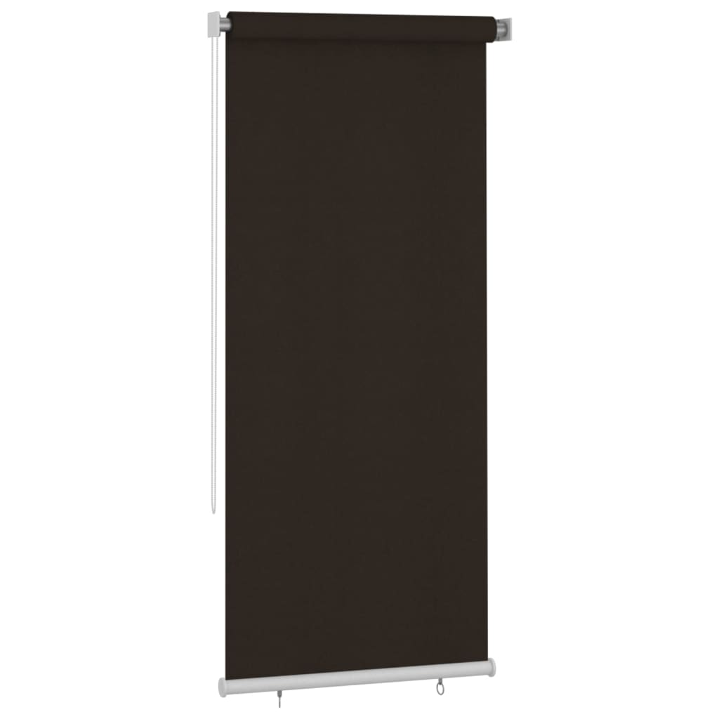 Outdoor Roller Blind 100x230 cm Brown HDPE