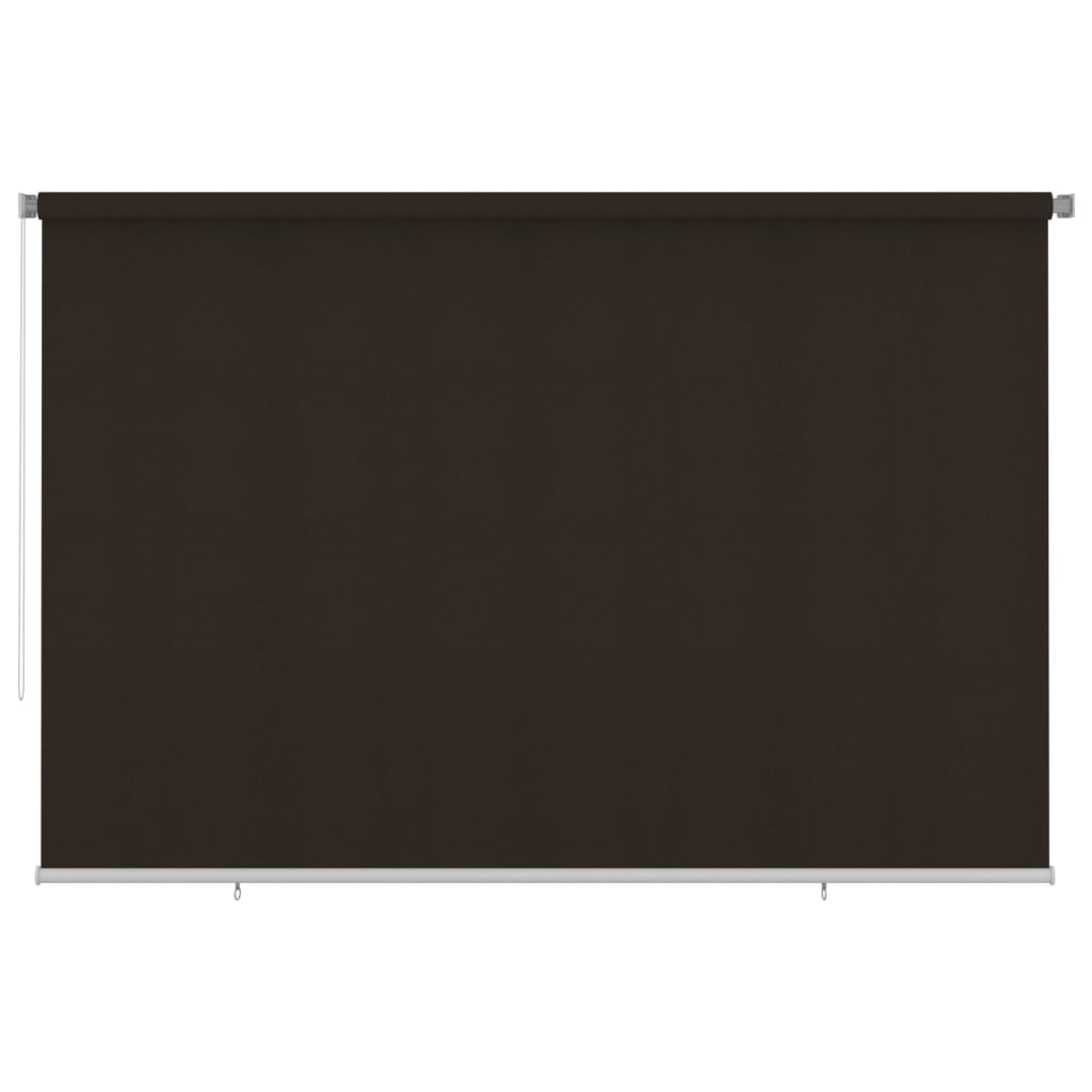 Outdoor Roller Blind 350x230 cm Brown HDPE