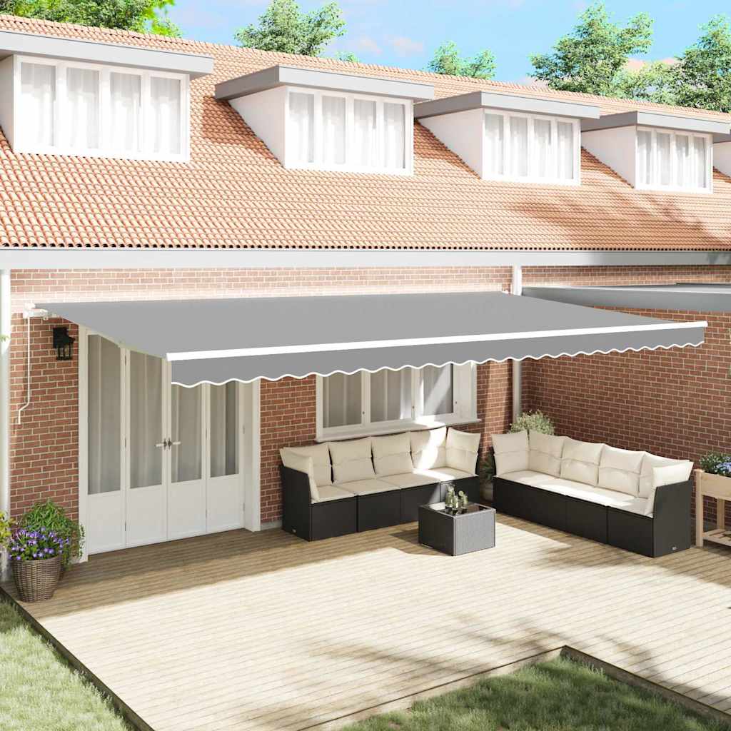 Awning Frame Manual White 600 x 350 cm Aluminium