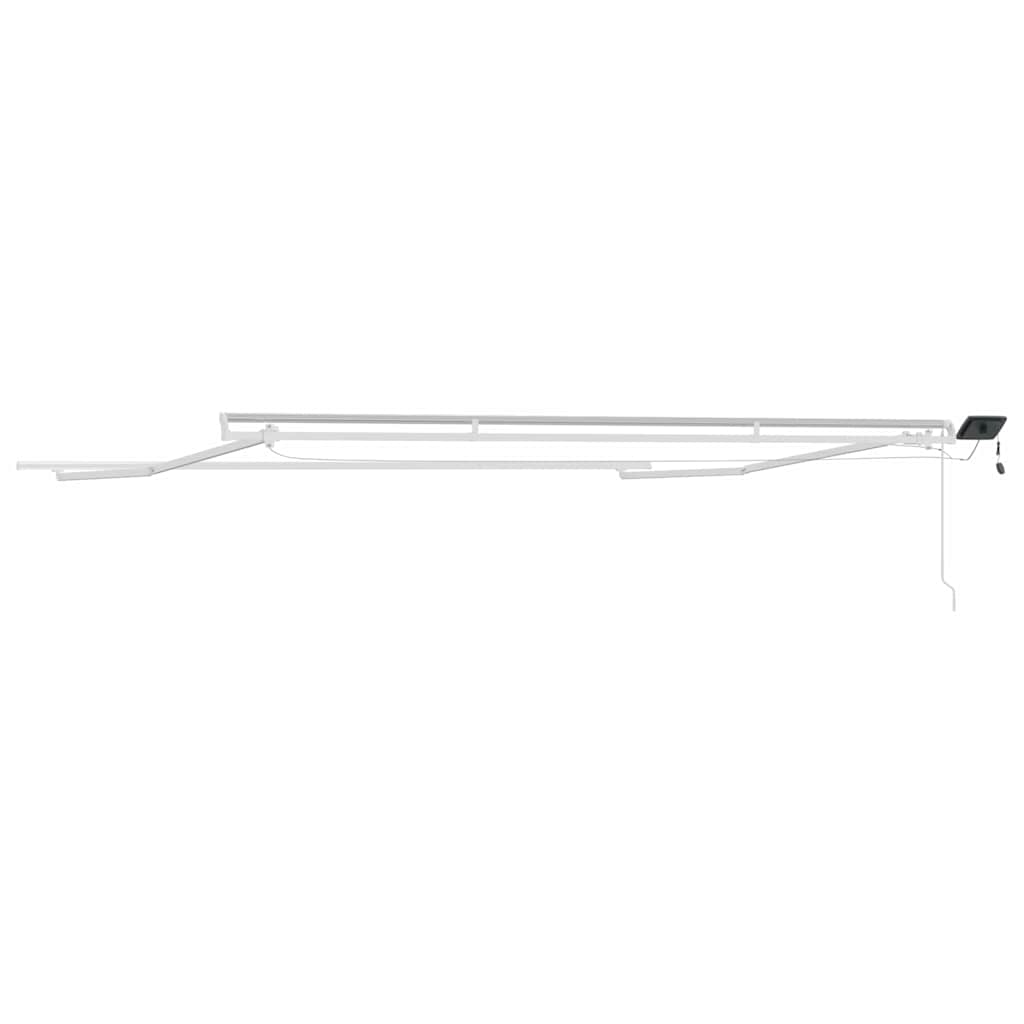Awning Frame with LED Strip Lights White 400 x 300 cm Aluminium