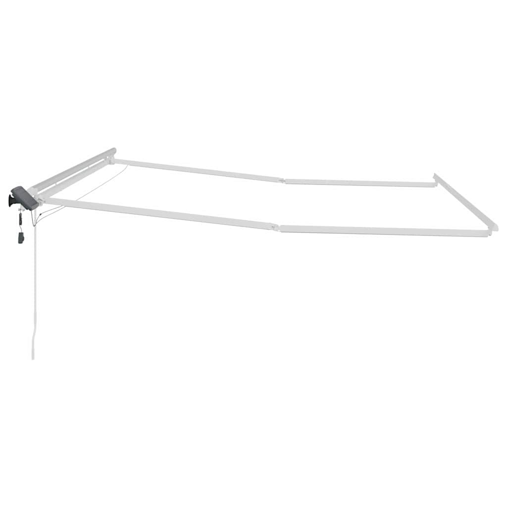 Awning Frame with LED Strip Lights White 400 x 300 cm Aluminium