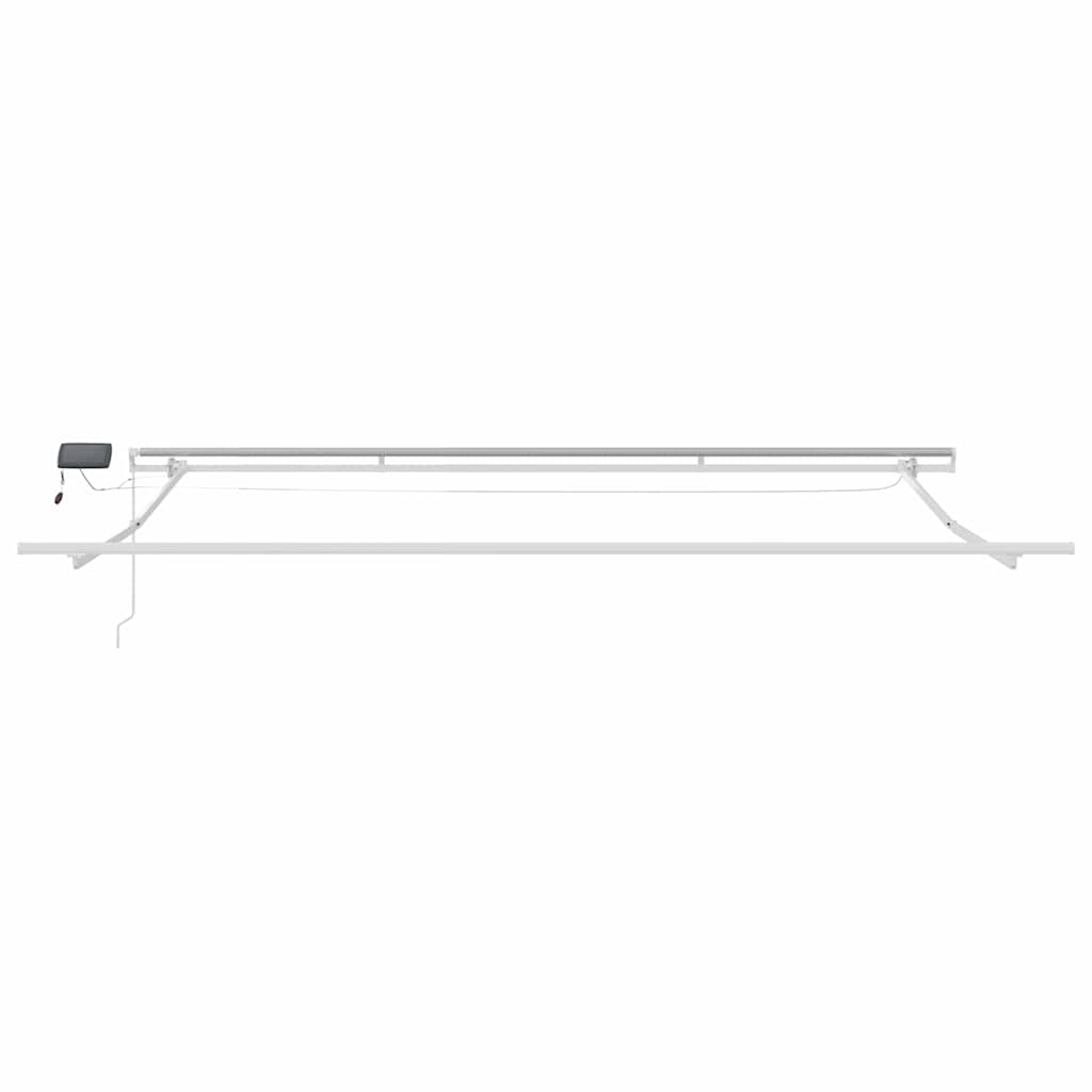 Awning Frame with LED Strip Lights White 450 x 350 cm Aluminium