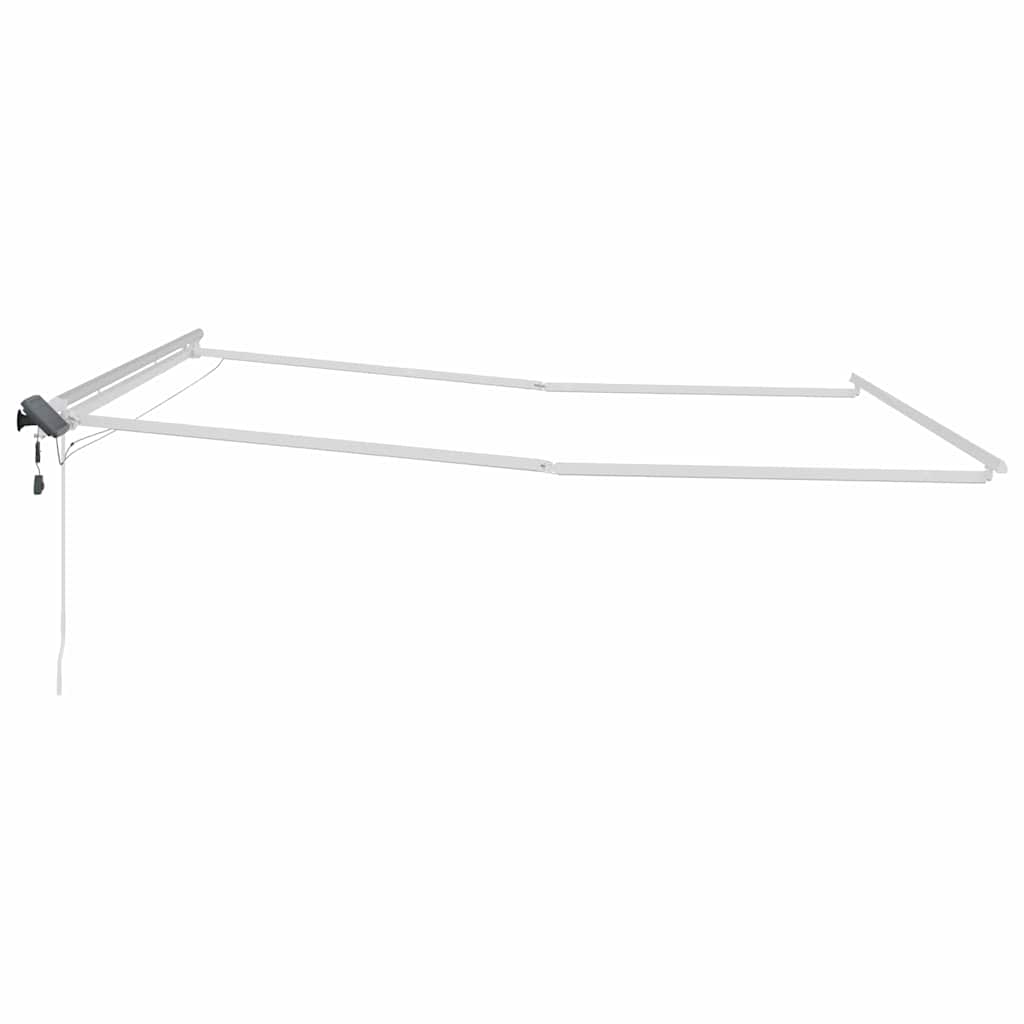 Awning Frame with LED Strip Lights White 450 x 350 cm Aluminium