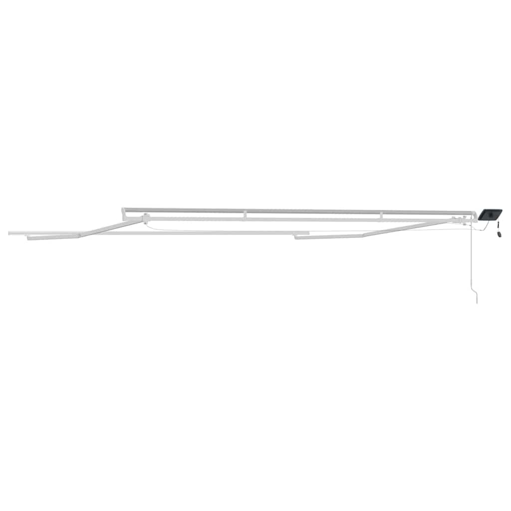 Awning Frame with LED Strip Lights White 500 x 350 cm Aluminium