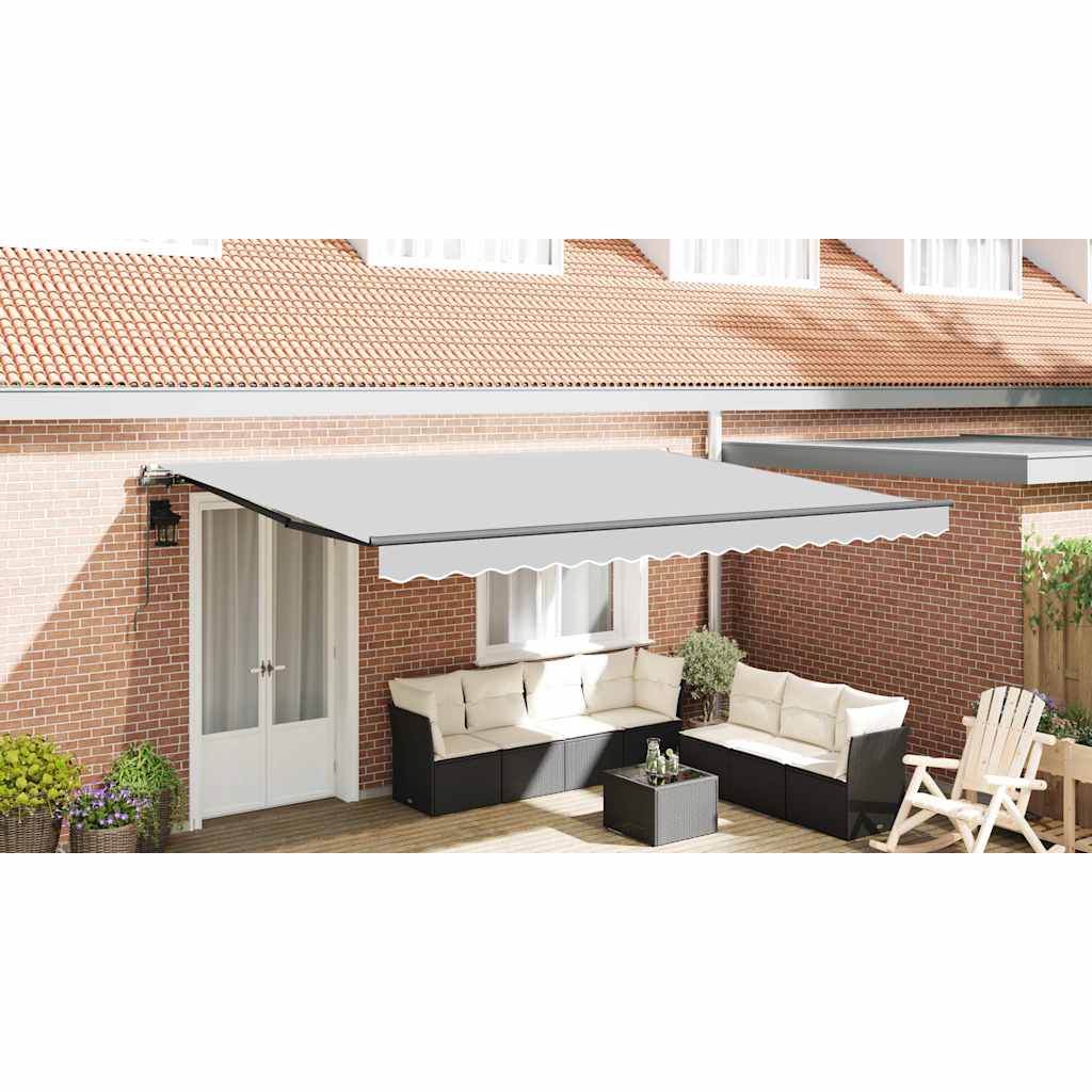 Awning Frame Manual Anthracite 400 x 300 cm Aluminium