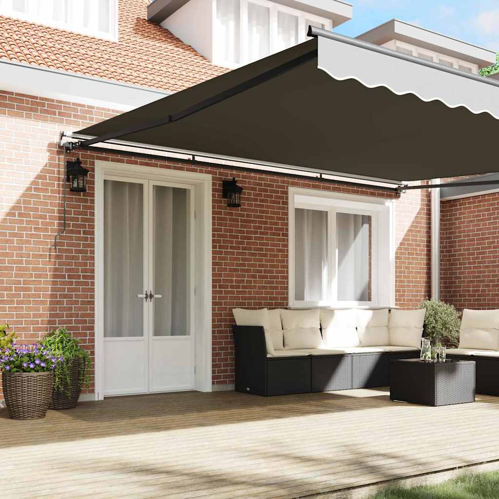Awning Frame Manual Anthracite 400 x 350 cm Aluminium