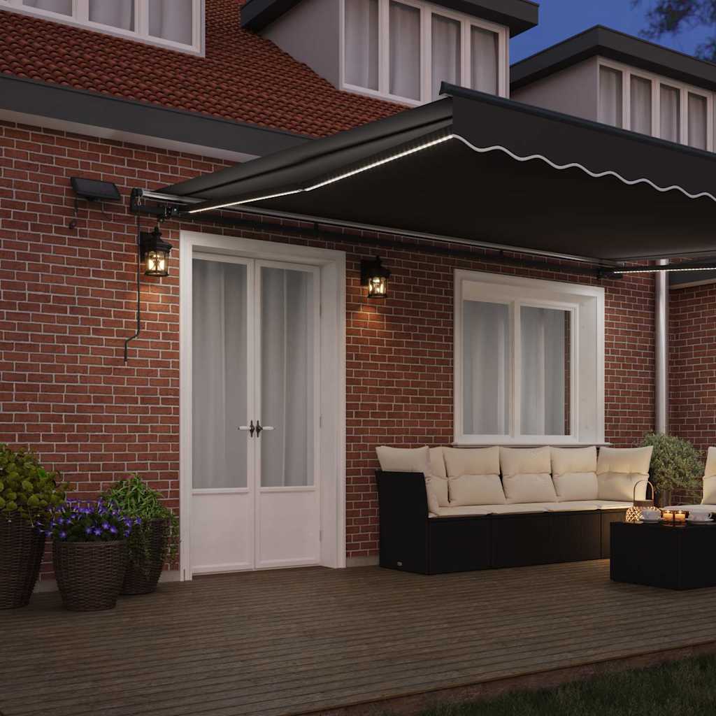 Awning Frame Manual Anthracite 500 x 300 cm Aluminium