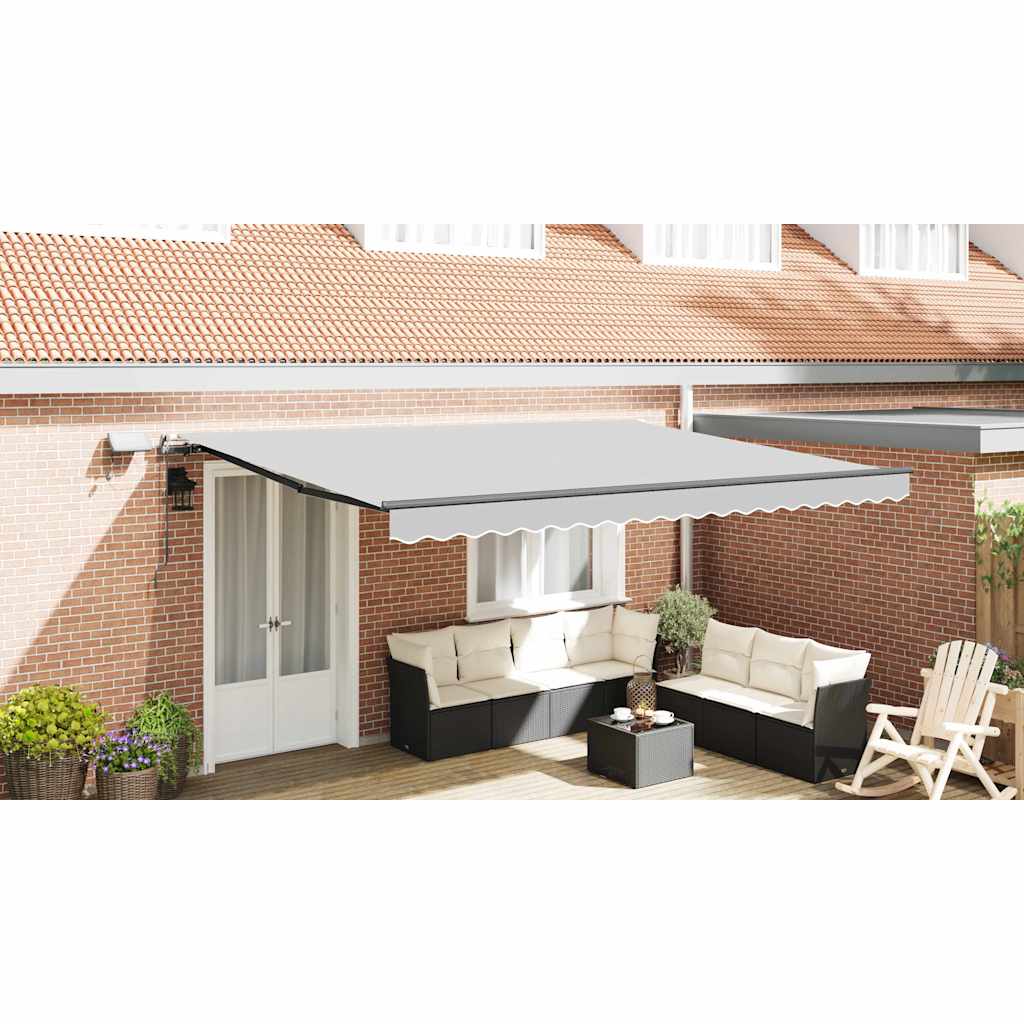 Awning Frame Manual Anthracite 500 x 300 cm Aluminium