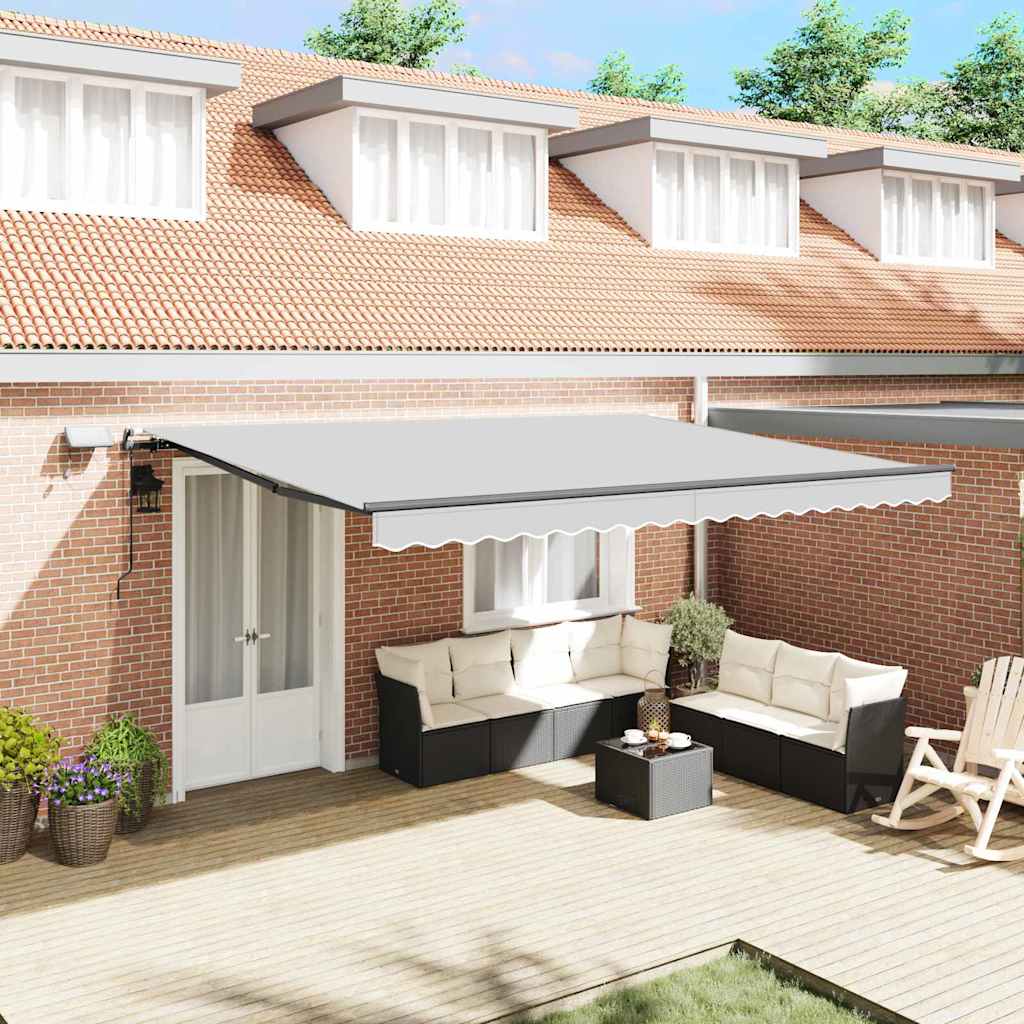 Awning Frame Manual Anthracite 500 x 300 cm Aluminium