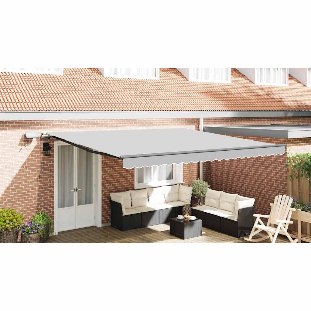Awning Frame Manual Anthracite 400 x 350 cm Aluminium