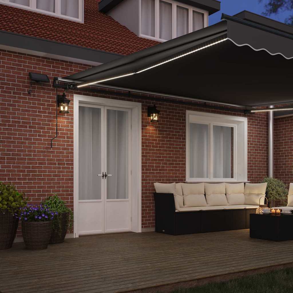 Awning Frame Manual Anthracite 500 x 350 cm Aluminium