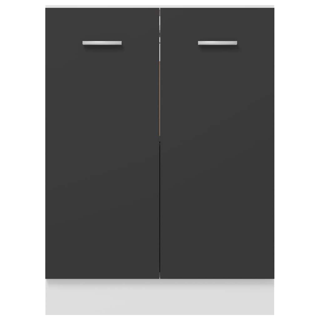 vidaXL Bottom Cabinet Grey 60x46x81.5 cm Engineered Wood