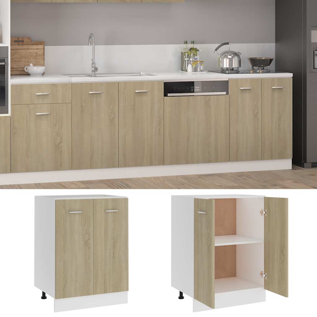 Bottom Cabinet Lyon Sonoma Oak 60x46x81.5 cm Engineered Wood