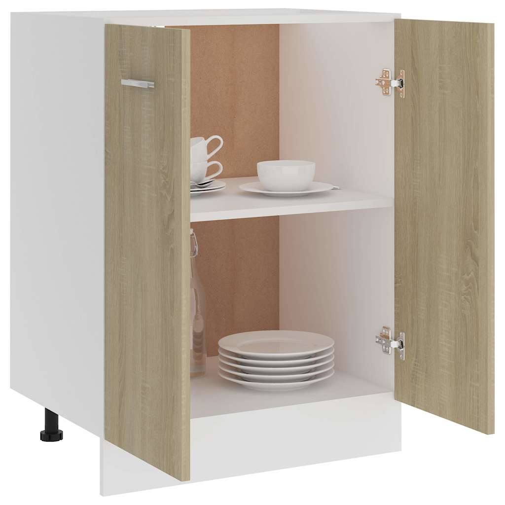 801191 vidaXL Bottom Cabinet "Lyon" Sonoma Oak 60x46x81,5 cm Engineered Wood