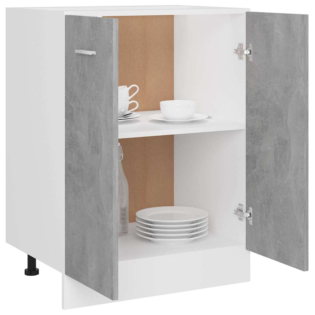 801192 vidaXL Bottom Cabinet "Lyon" Concrete Grey 60x46x81,5 cm Engineered Wood