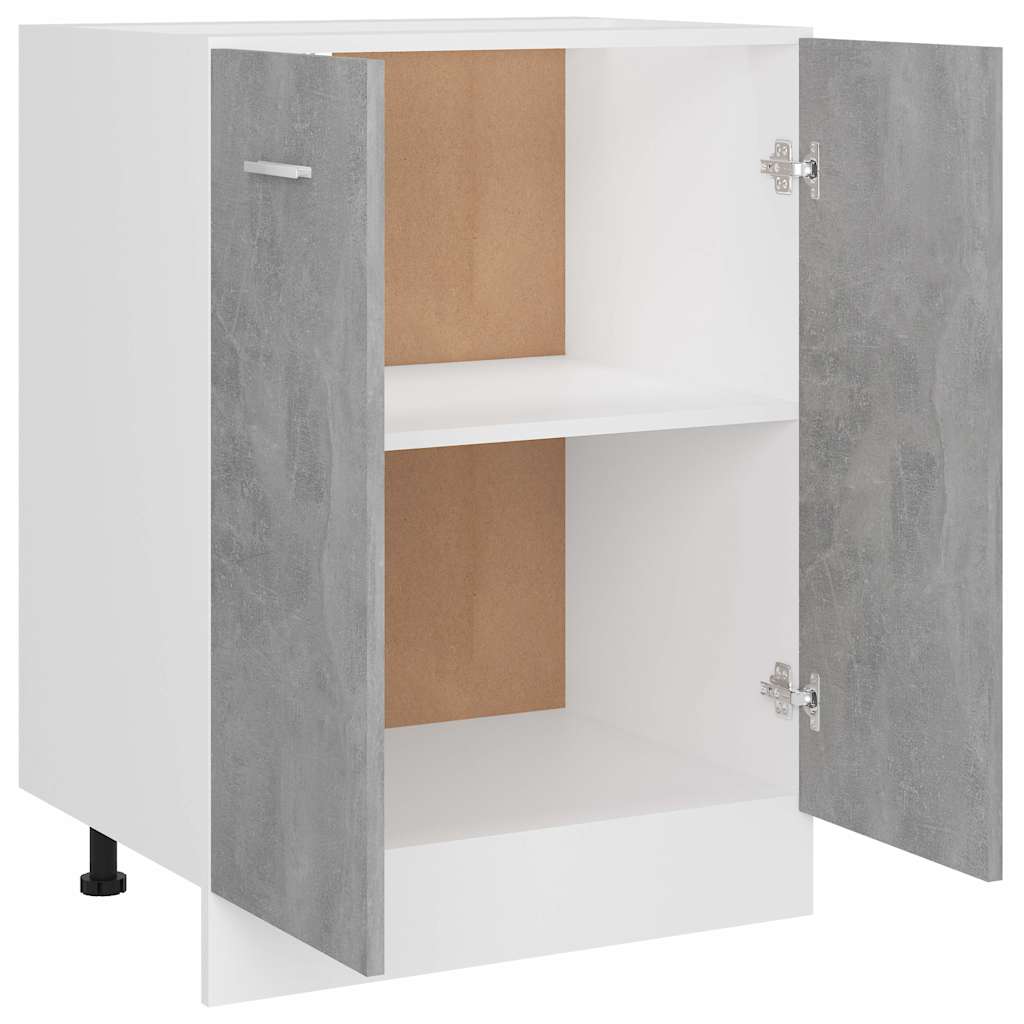 801192 vidaXL Bottom Cabinet "Lyon" Concrete Grey 60x46x81,5 cm Engineered Wood