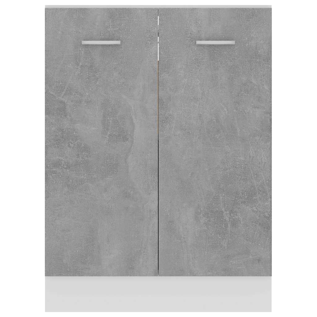 801192 vidaXL Bottom Cabinet "Lyon" Concrete Grey 60x46x81,5 cm Engineered Wood