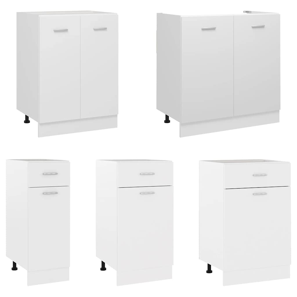 Drawer Bottom Cabinet Lyon White 30x46x81.5 cm Engineered Wood