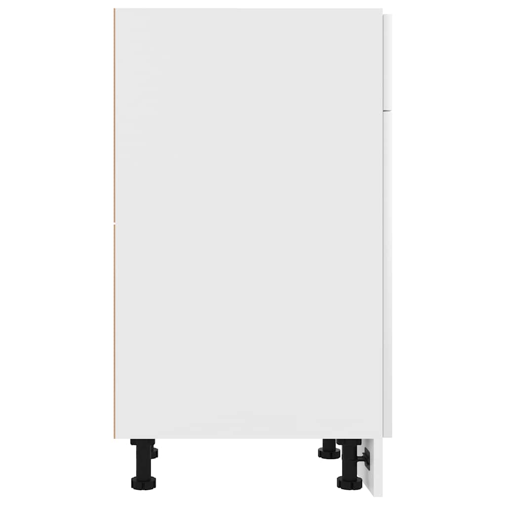 Drawer Bottom Cabinet Lyon White 30x46x81.5 cm Engineered Wood