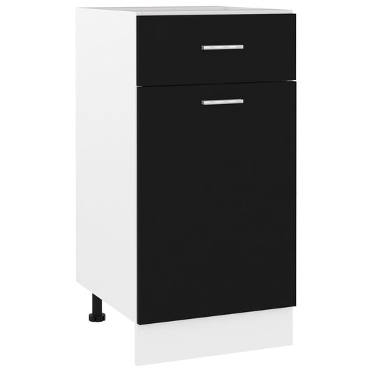 vidaXL Drawer Bottom Cabinet Black 40x46x81.5 cm Engineered Wood