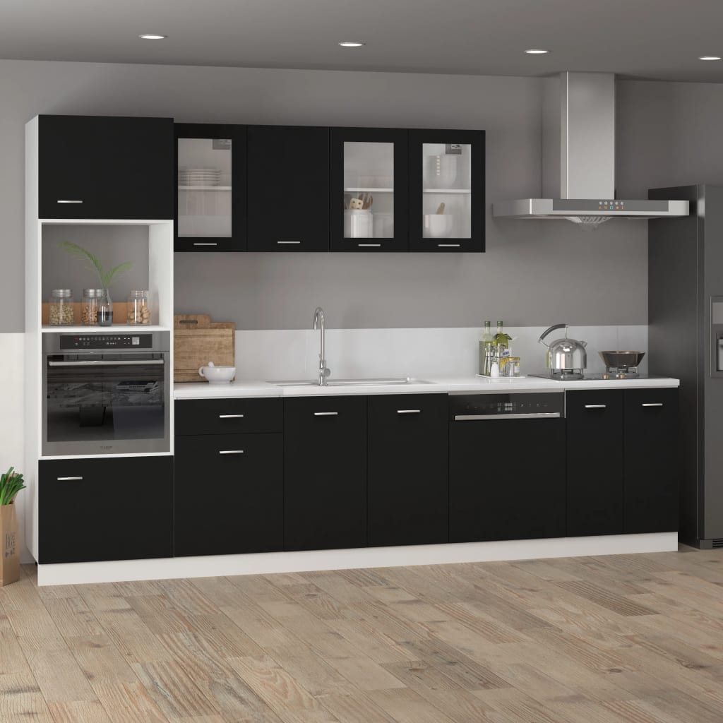 vidaXL Drawer Bottom Cabinet Black 40x46x81.5 cm Engineered Wood