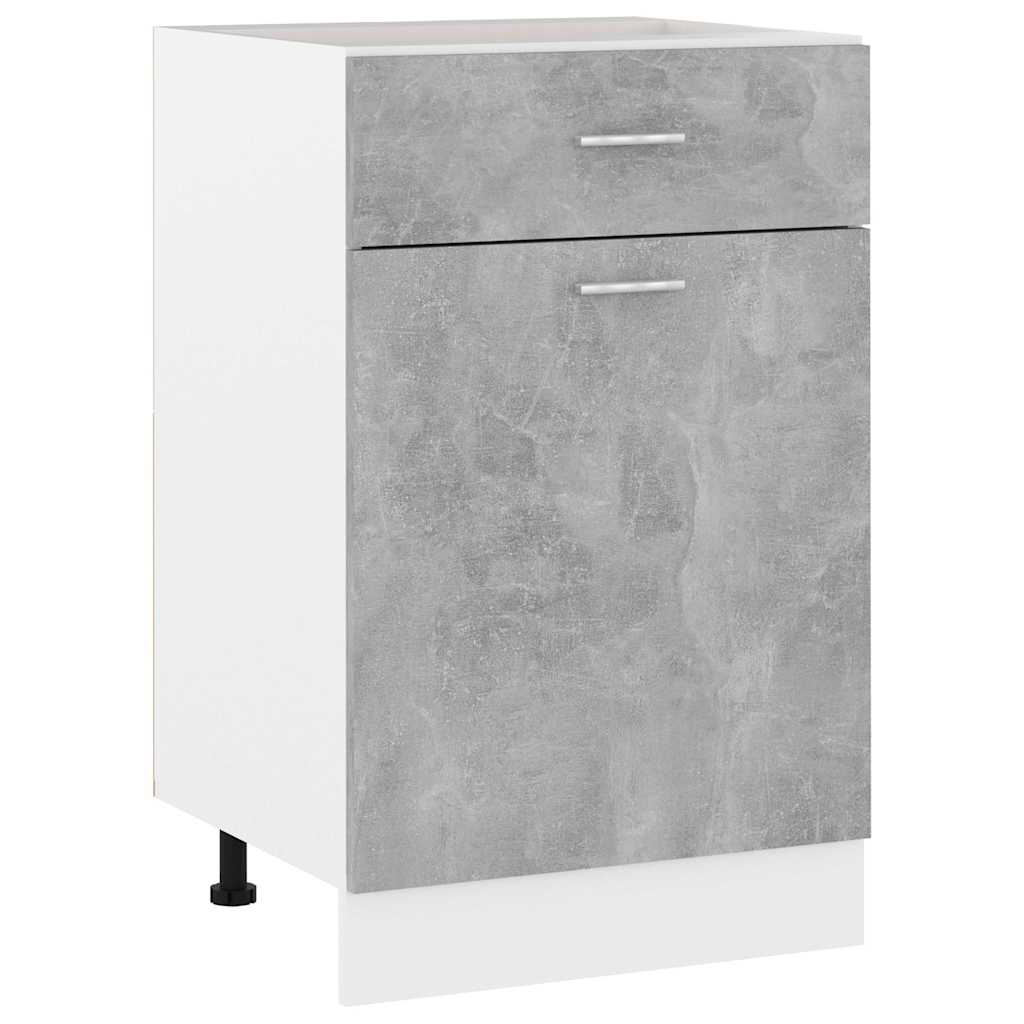 Drawer Bottom Cabinet "Lyon" Concrete Grey 50x46x81.5 cm