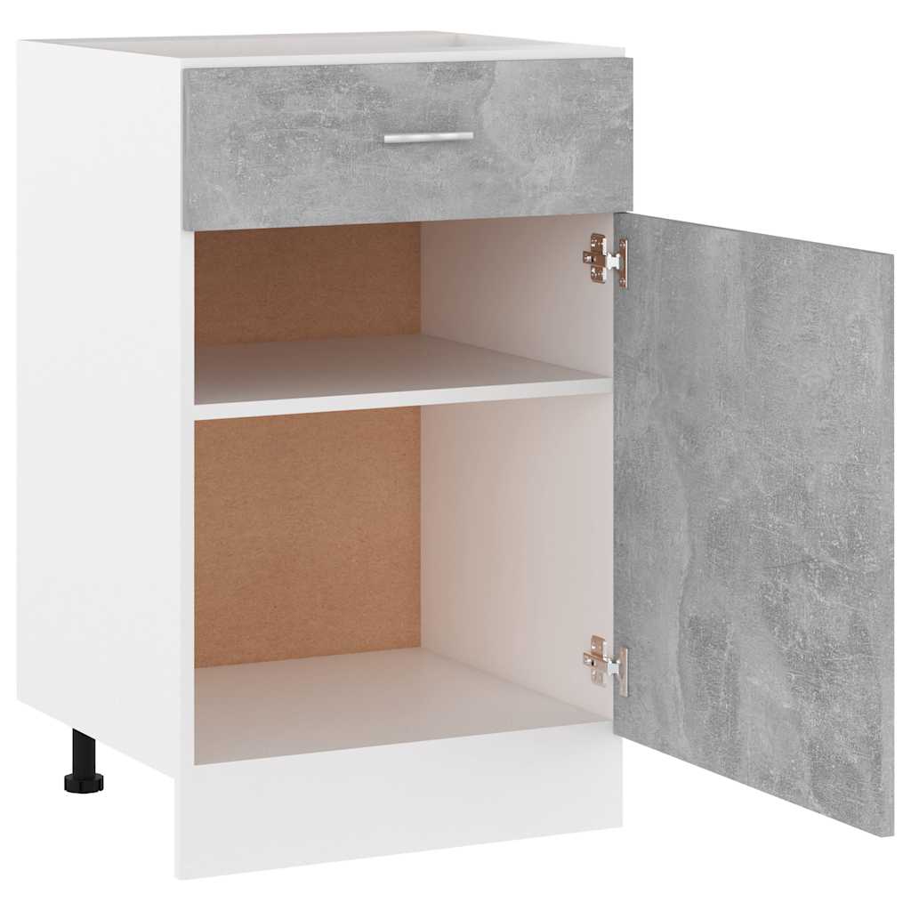 Drawer Bottom Cabinet "Lyon" Concrete Grey 50x46x81.5 cm