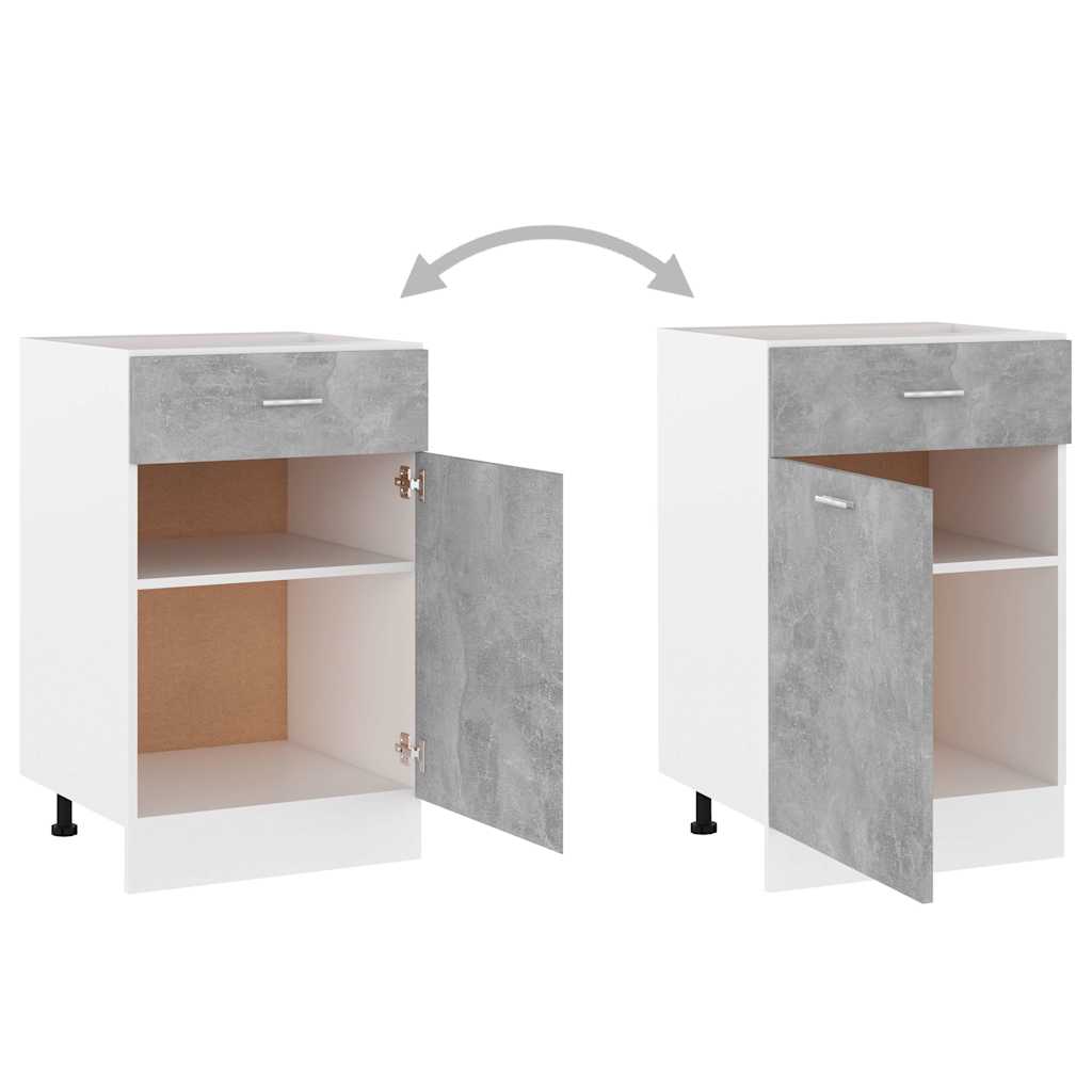Drawer Bottom Cabinet "Lyon" Concrete Grey 50x46x81.5 cm