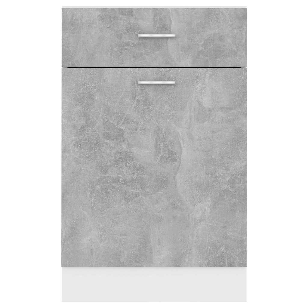 Drawer Bottom Cabinet "Lyon" Concrete Grey 50x46x81.5 cm