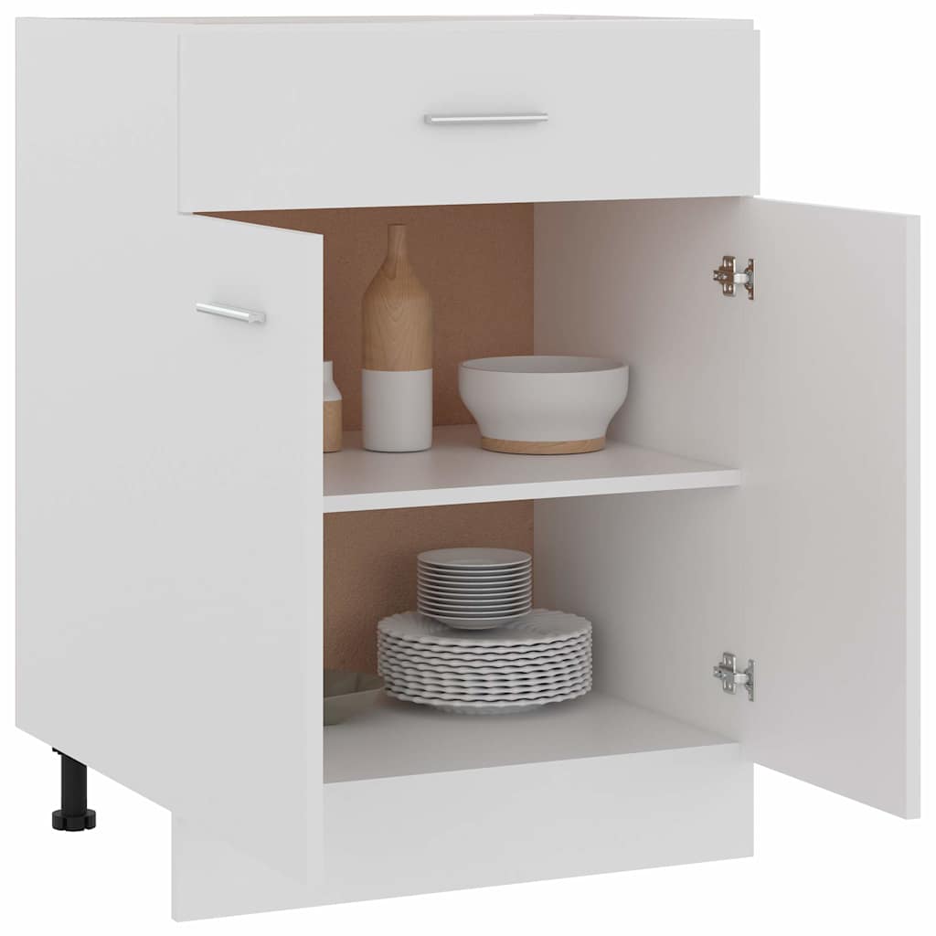 801228 vidaXL Drawer Bottom Cabinet "Lyon" White 60x46x81,5 cm Engineered Wood