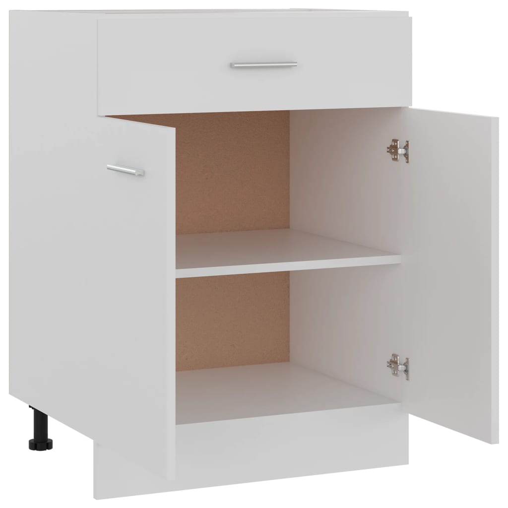 vidaXL Drawer Bottom Cabinet White 60x46x81.5 cm Engineered Wood