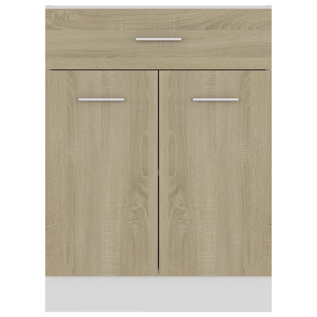 vidaXL Drawer Bottom Cabinet Sonoma Oak 60x46x81.5 cm Engineered Wood